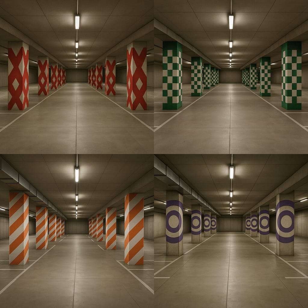 Parking Lot Column Pattern Application