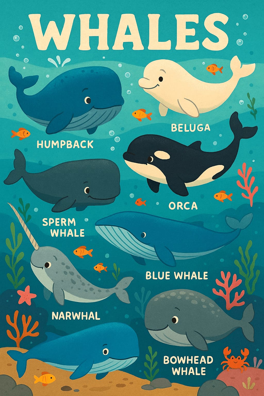 Educational Whale Poster